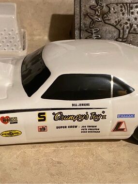 Bill Grumpy Jenkins Pro Stock Chevy Ceramic Camaro Coin Bank VTG collectible toy